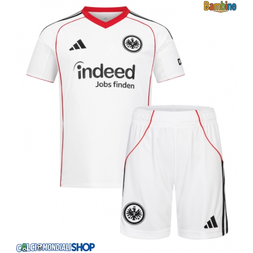 Maglie da calcio Eintracht Frankfurt Seconda Maglia Bambino 2025-26 Manica Corta + Pantaloni corti)